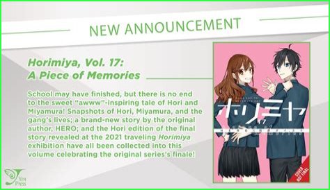 New 17th Volume of Horimiya Manga 